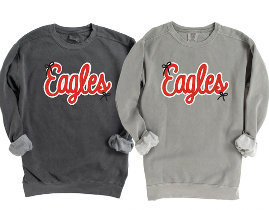Eagles Comfort Color Brand Faux Yarn Sweatshirt/ Adult Sizes