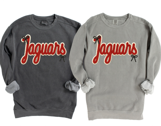 Jaguars Comfort Color Brand Faux Yarn Sweatshirt/ Adult Sizes