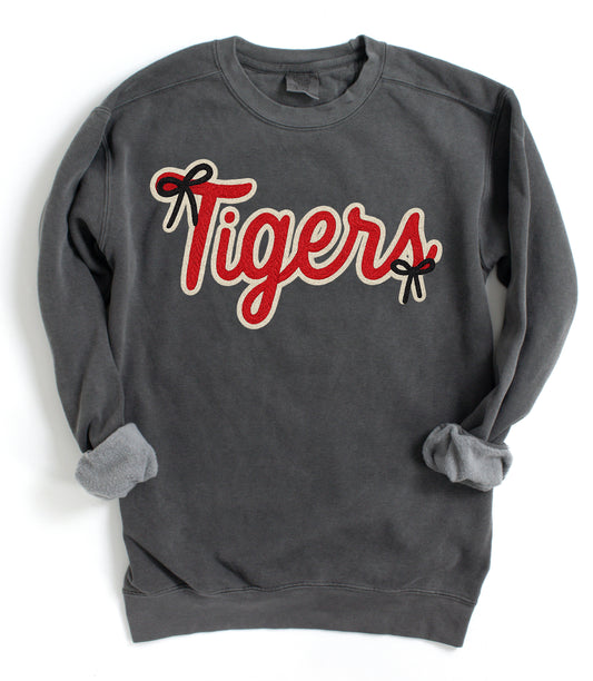 Tigers Comfort Colors, Bella, or Gildan Brand Faux Yarn Sweatshirt/ Youth and Adult Sizes