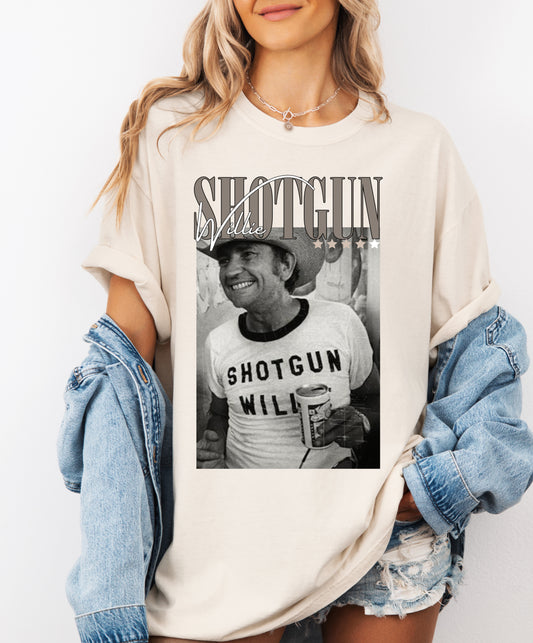 90's Throwback Collection - Shotgun Willie Tee/Comfort Colors or Bella Canvas Shirt/ Multiple Colors