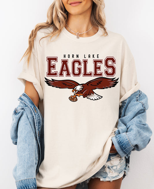 Comfort Colors or Bella Canvas Horn Lake Eagles Shirt/ Youth and Adult Sizes