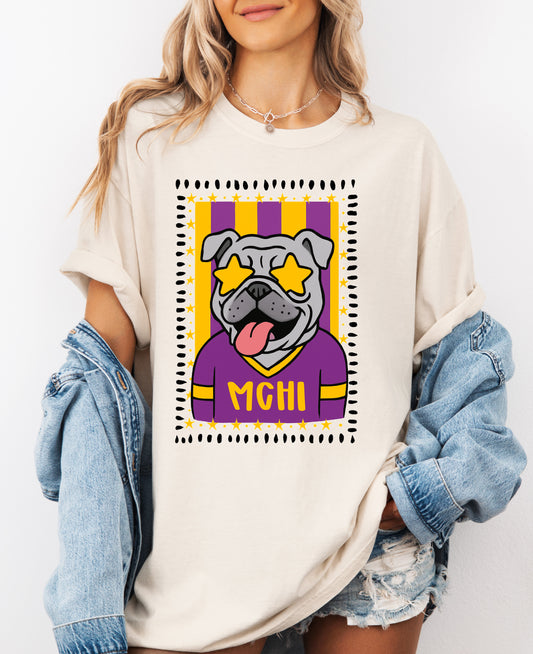 Comfort Colors Or Bella Canvas MCHI Bulldogs Mascot Shirt/ Youth and Adult Sizes