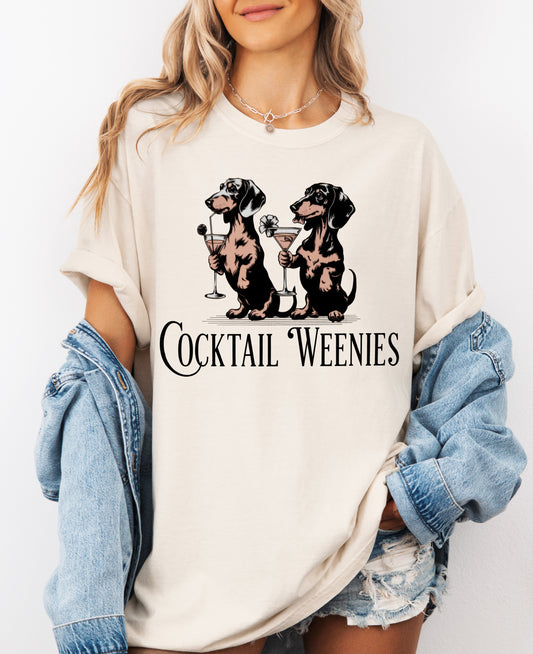 Bella Canvas or Comfort Colors Cocktail Weenies Shirt/ Cute Dog Shirts