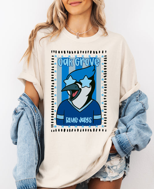 Comfort Colors or Bella Canvas Oak Grove Blue Jays Shirt/ Youth and Adult Sizes