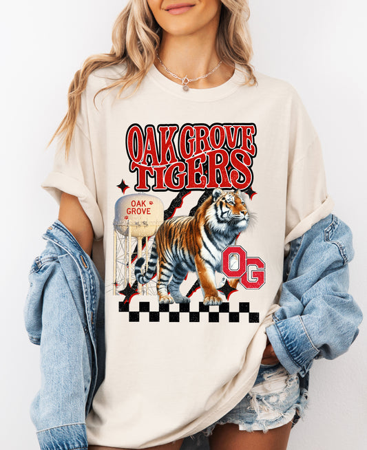 Oak Grove Tigers School Tee  - YOUTH and ADULT SIZING/ Bella Canvas or Comfort Colors