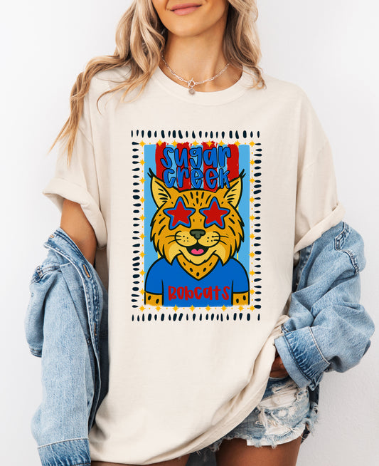 Comfort Colors or Bella Canvas Sugar Creek Bobcats Shirt/ Youth and Adult Sizes