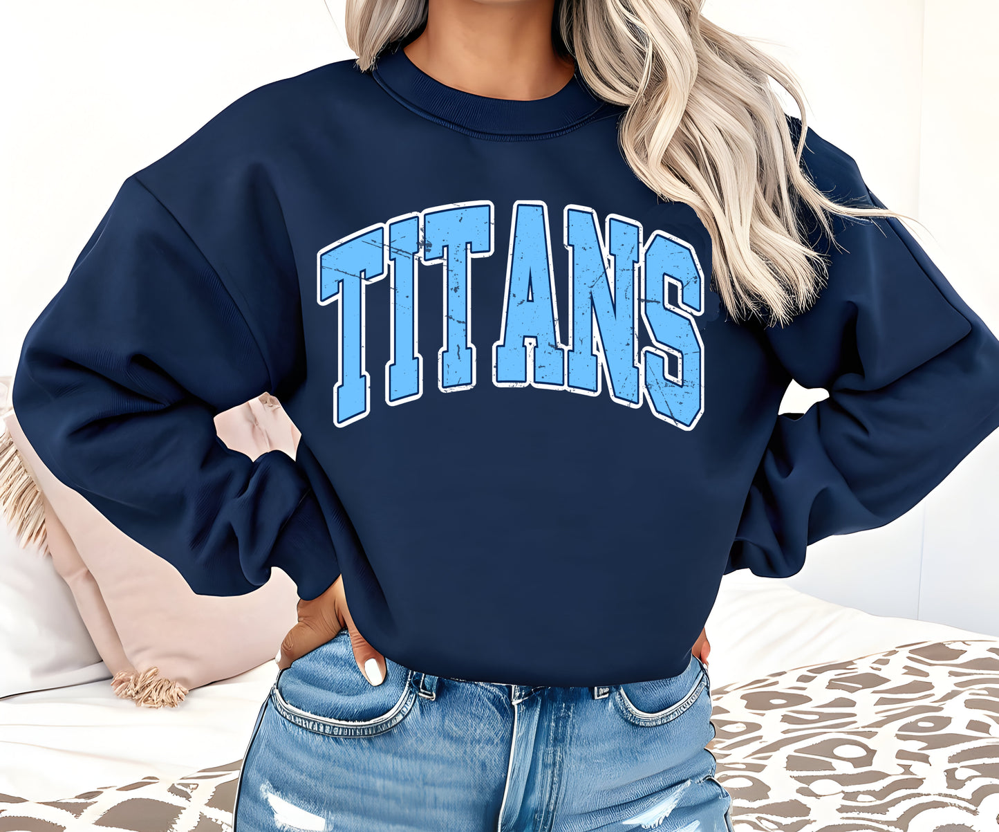 SPIRIT DROP - Let's Go Titans Unisex Sweatshirt/ Youth and Adult Sizes