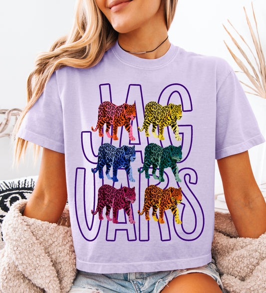Comfort Colors Boxy Crop Jaguars Spirt Wear/  Adult Sizes -Desoto Central Jaguars