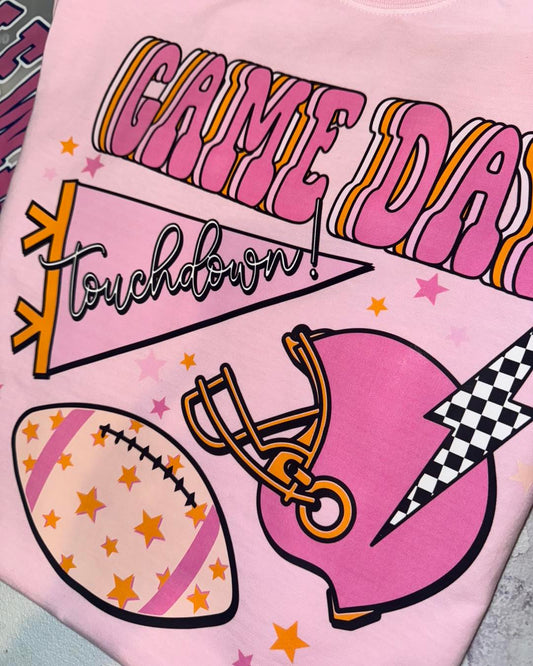 Bella or Comfort Colors Pink Out Gameday Football Shirts /Youth and Adult Sizes/ Breast Cancer Pink Out Shirts