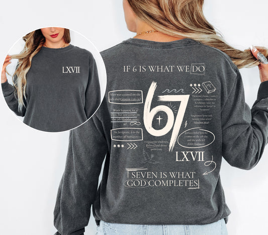 Long Sleeve Comfort Colors 6-7 Religious Shirt/ Youth and Adult Sizes - Youth Sizes Will Be LAT Brand