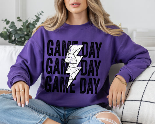 Gildan or Bella Canvas Viper Volleyball Sweatshirt/ Game Day Purple Volleyball Sweatshirt