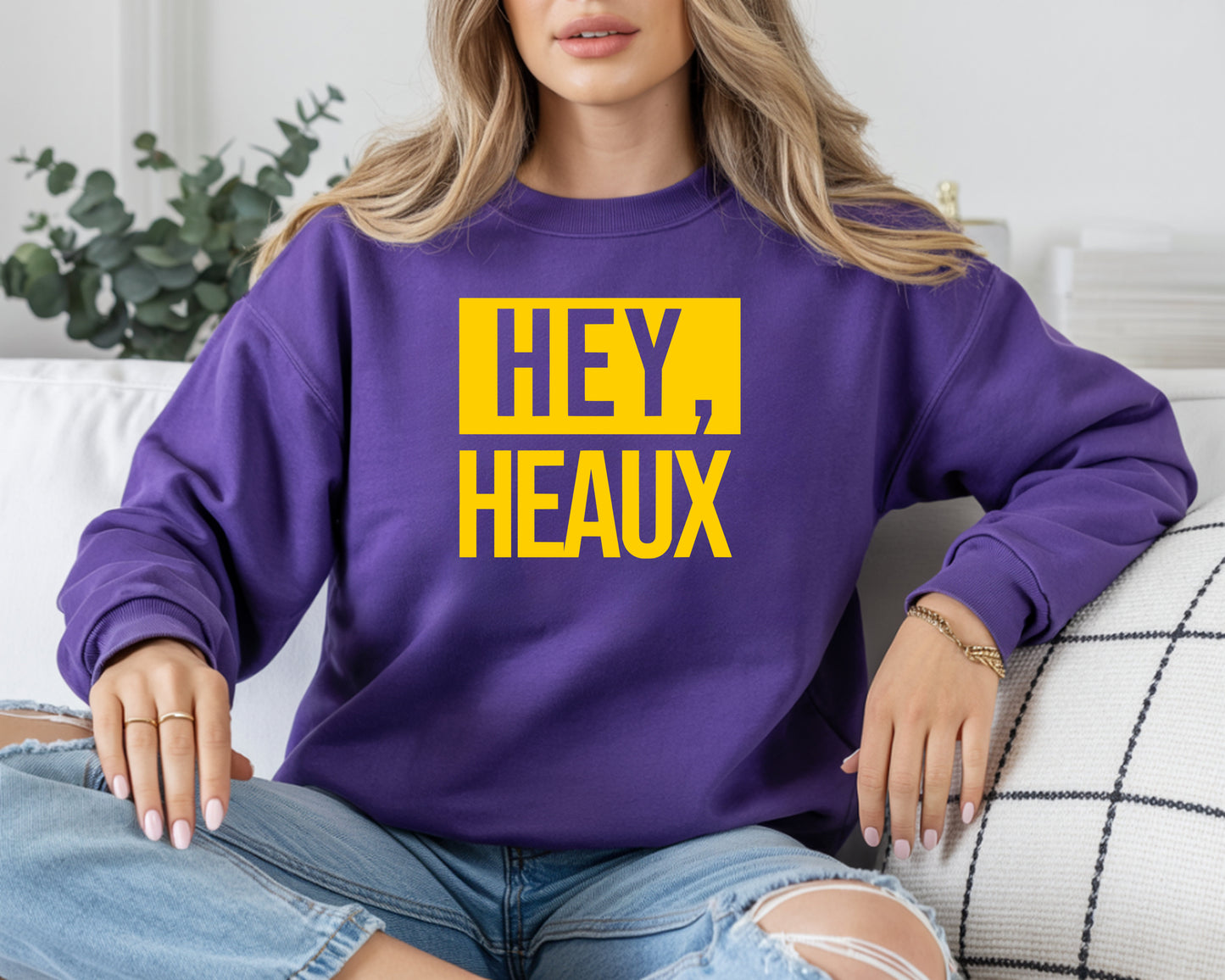 Hey Heaux Unisex Sweathirt/ LSU Lane Sweatshirt