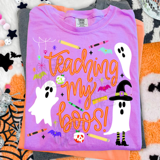 Comfort Colors Teaching My Boos Halloween  Teacher Tee/ Halloween Shirts