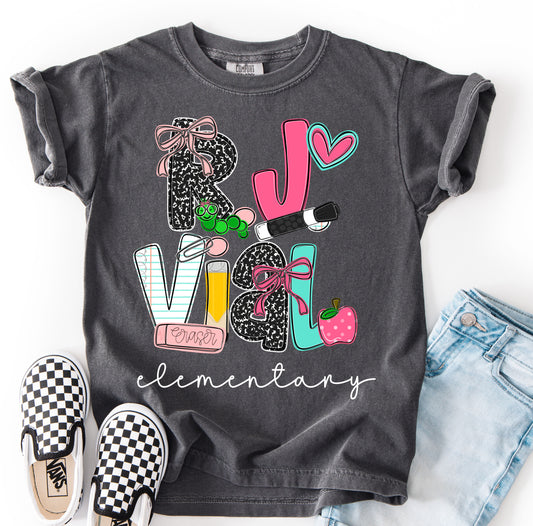 Comfort Colors RJ Vial Shirt/ Back To School Tee
