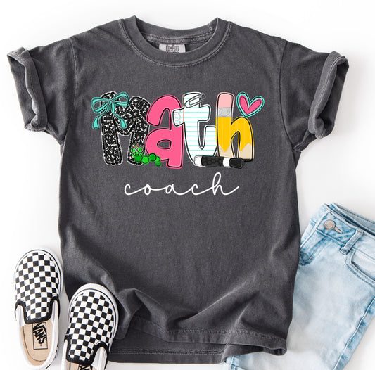 Comfort Colors Math Coach Shirt/ Adult Sizing