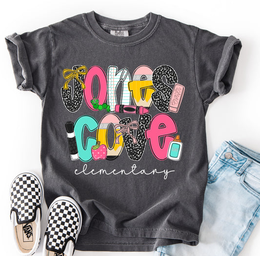 Comfort Colors Jones Cove Elementary Shirt/ Back To School Tee
