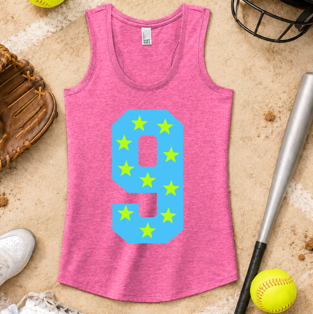 Custom Spirit Shirts - All Sports - Numbers with Stars/ District Brand Tank Tops