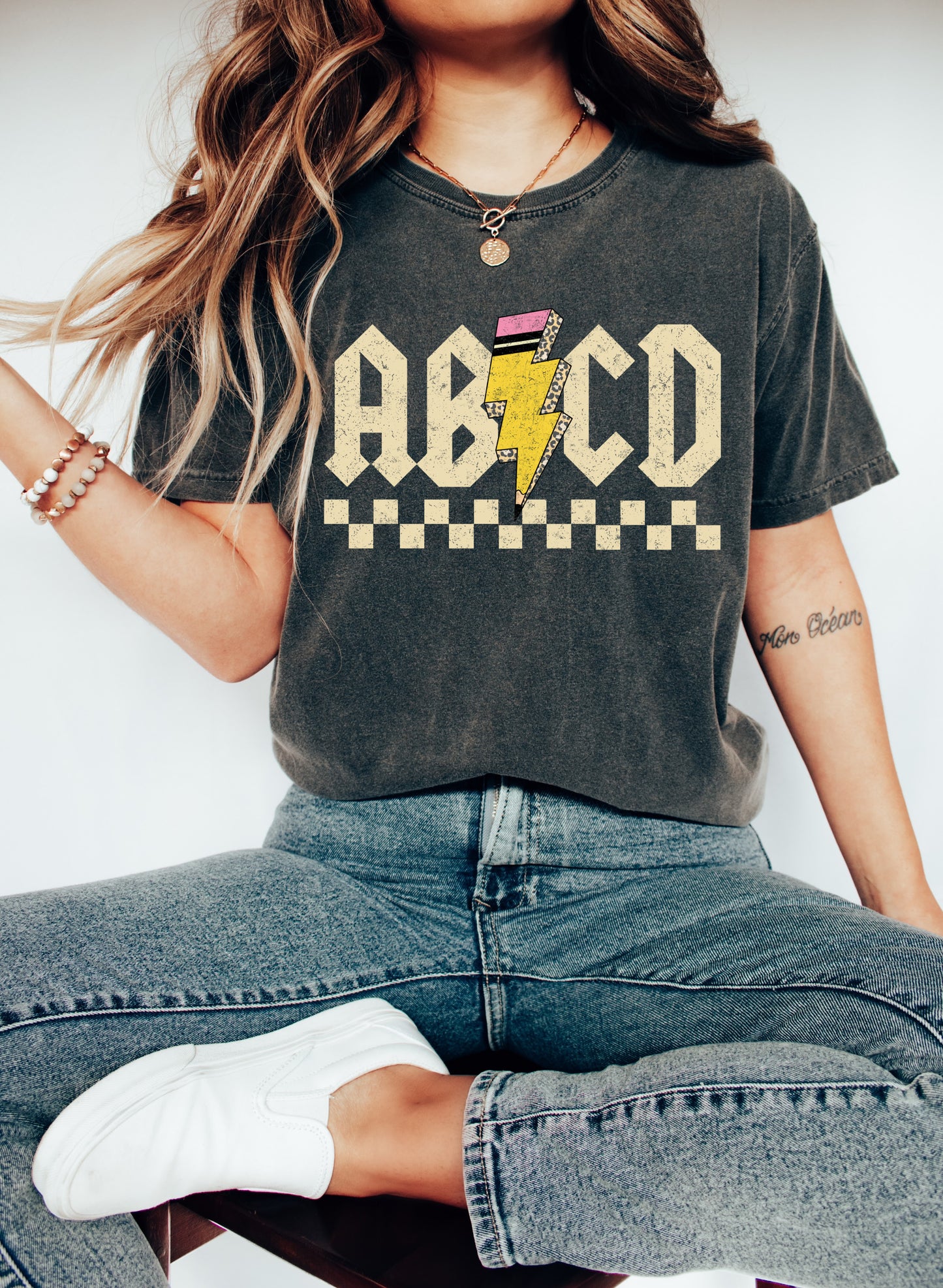 Comfort Colors or Bella Canvas ABCD Rocker School Tee/ Back To School Shirts