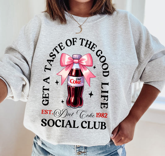 Diet Coke Social Club/ Bella or Gildan Sweatshirt