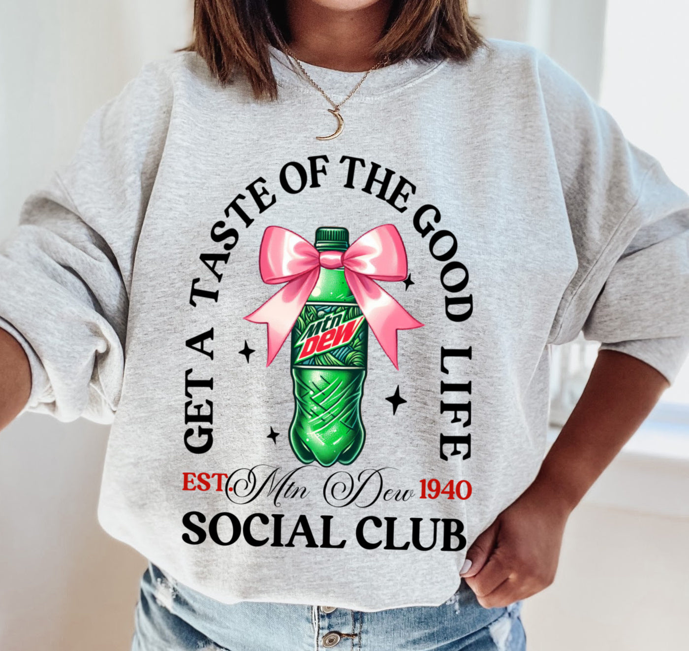 Mountain Dew Social Club/ Bella or Gildan Sweatshirt/ Soda Sweater