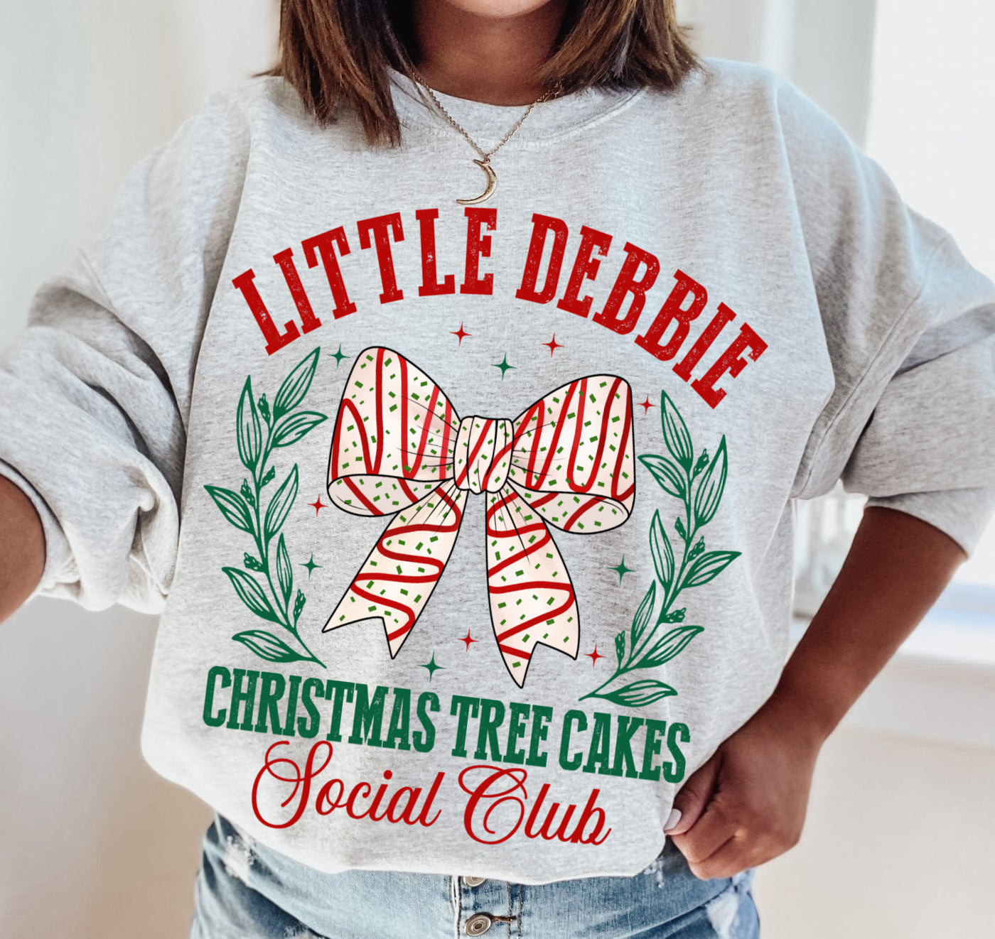 Gildan, Bella, or Comfort Colors Christmas Tree Cake Social Club Sweasthirt/ Funny Christmas Sweatshirt