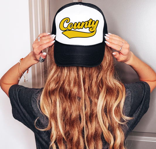 Custom County (Or Another Team) Trucker Hat/ Completely Customizable For Teams