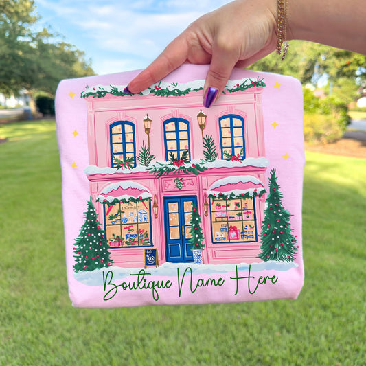 Comfort Colors Custom Boutique Name Tee / Small Town Christmas Shirts