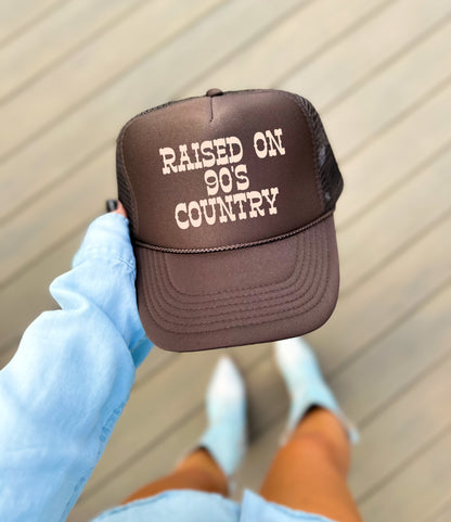 Raised on 90's Country Otto Cap/ Western Style Trucker Hat /Gifts for Her/ Multiple Colors