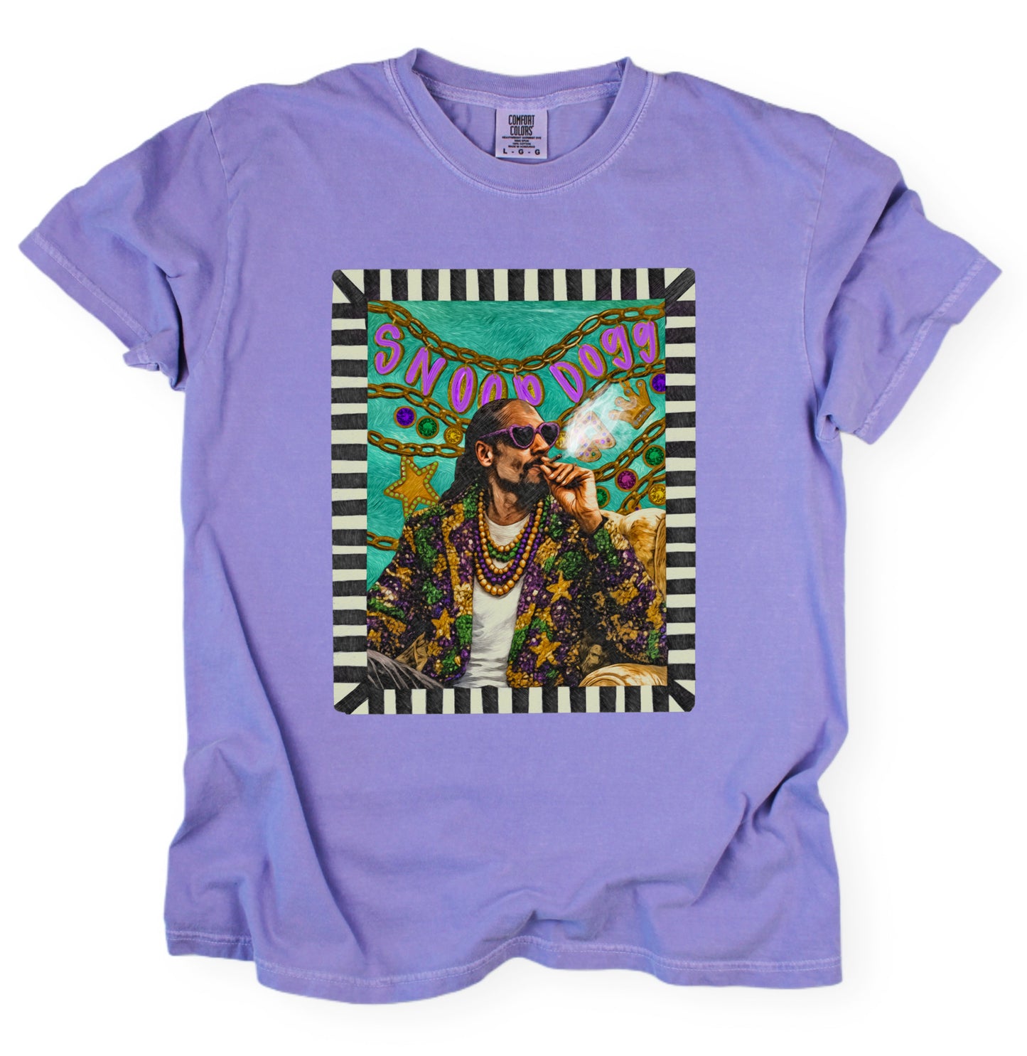 Comfort Colors Snoop Shirt/ Mardi Gras Tee/  Adult Sizes