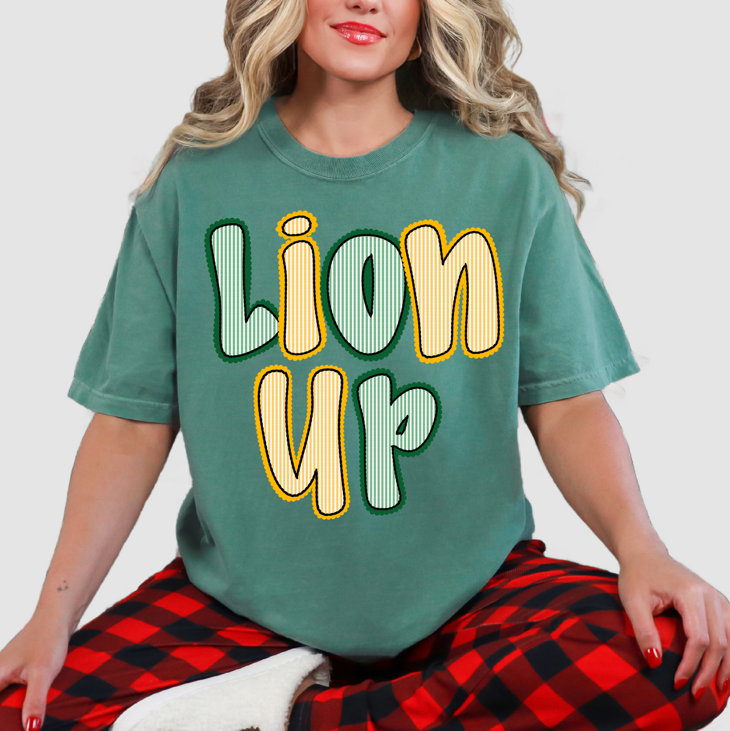 Comfort Colors Lion Up Shirt/ Seersucker Print/ SLU/ Southeastern Shirt