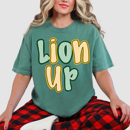 Comfort Colors Lion Up Shirt/ Seersucker Print/ SLU/ Southeastern Shirt