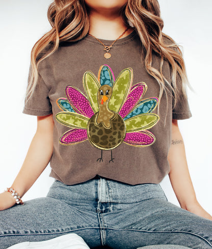 Comfort Colors or Bella / Cute Turkey Thanksgiving Shirt / Youth and Adult Thanksgiving Tee