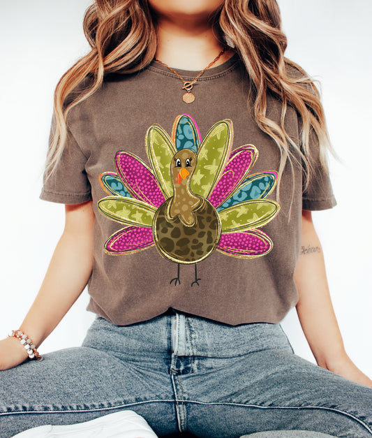 Comfort Colors or Bella / Cute Turkey Thanksgiving Shirt / Youth and Adult Thanksgiving Tee
