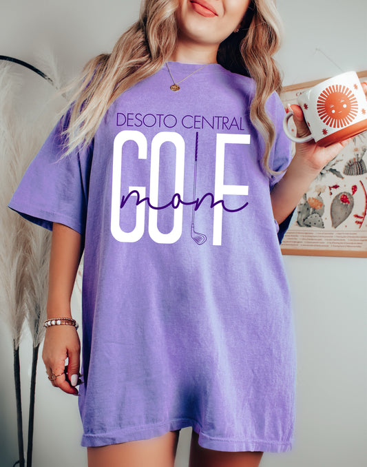 Comfort Colors Desoto Central Golf Mom Shirt