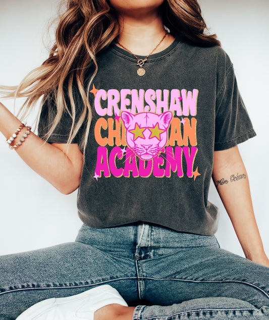 Comfort Colors Crenshaw Christian Academy Cougars Shirt/ Youth and Adult Sizes