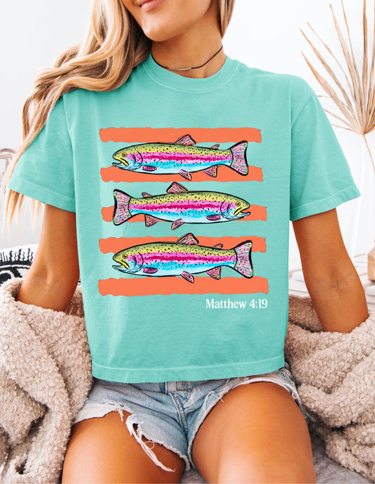 Fishers of Men - Comfort Colors Boxy Cropped Shirt/  Adult Sizes