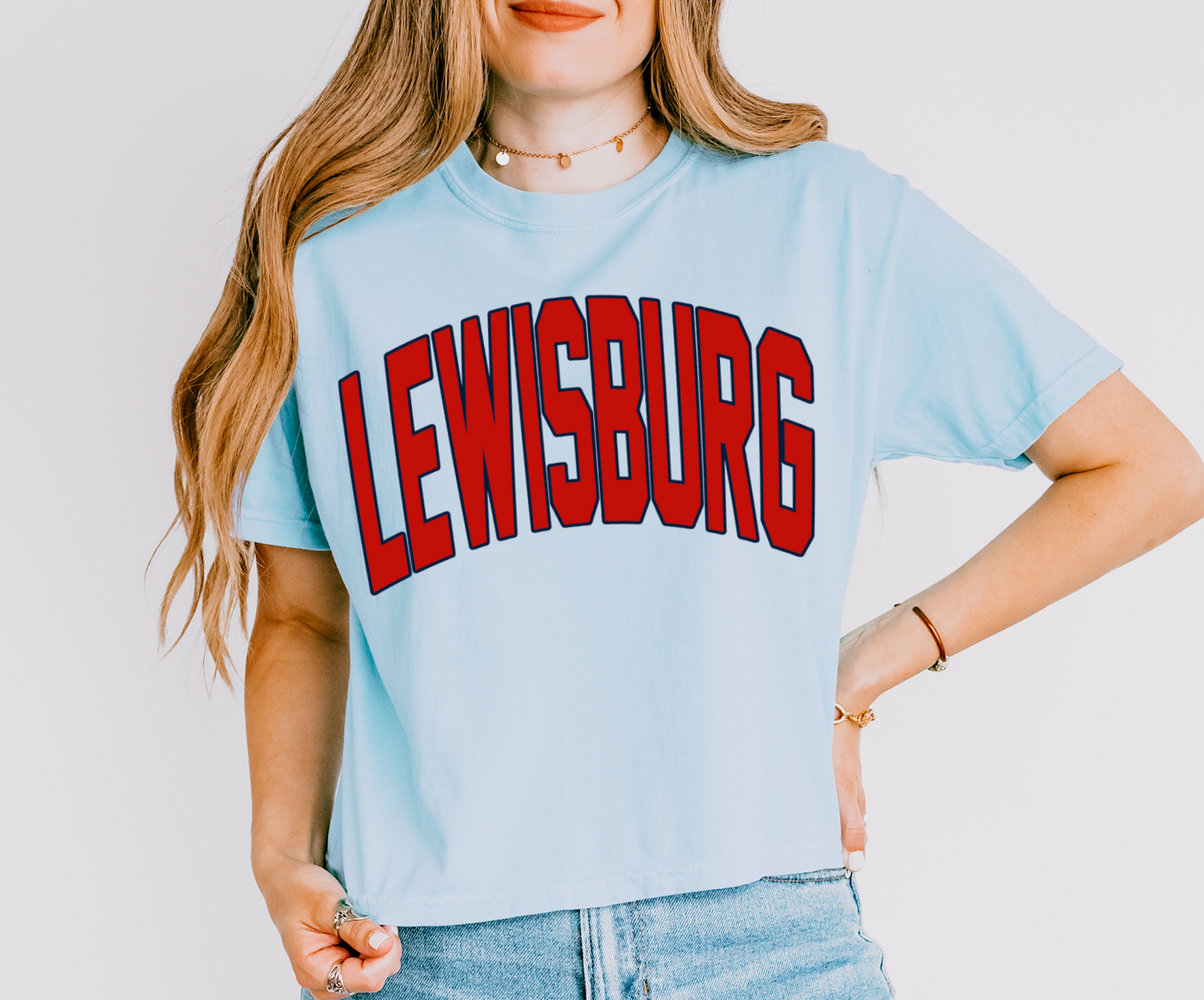 Boxy Cropped Lewisburg Patriots Shirt/ Lewisburg Patriots / Adult Sizes/ Comfort Colors