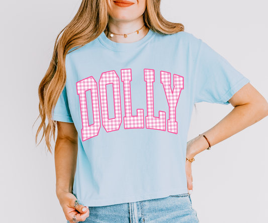 Comfort Colors Dolly Cropped Tee/ Dolly Gingham Print Tee/ Adult Sizes