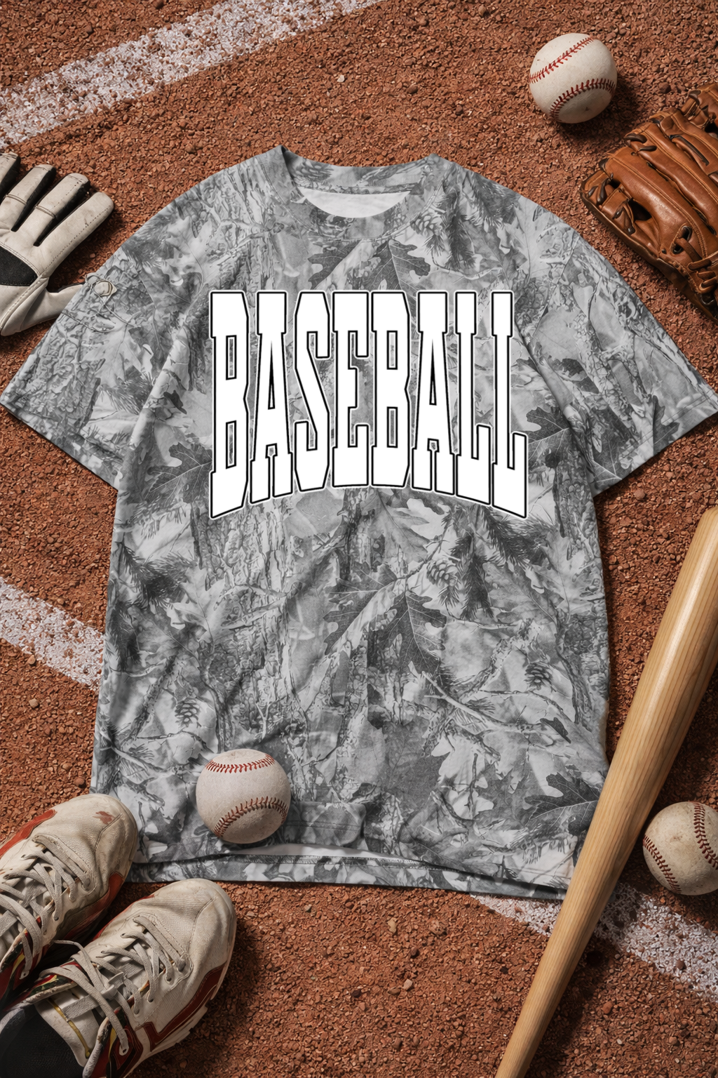 Boxy Camo Baseball Tee