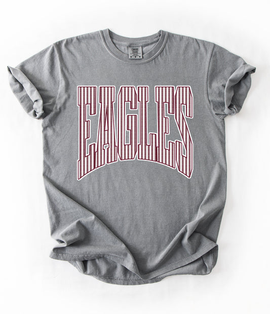 Comfort Colors or Bella Canvas Horn Lake Eagles Seersucker Print Shirt/ Youth and Adult Sizes