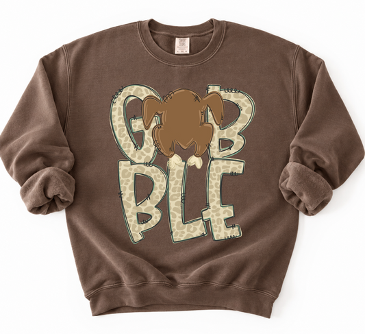 Gildan or Comfort Colors Cute Turkey Thanksgiving Sweatshirt/ Adult Sizes