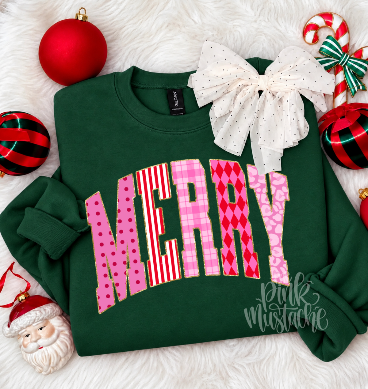 Mommy and Me Gildan or Bella Merry Sweatshirt Christmas Sweatshirt/ Toddler, Youth, and Adult Sizes/Holiday Sweatshirts