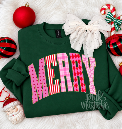 Mommy and Me Gildan or Bella Merry Sweatshirt Christmas Sweatshirt/ Toddler, Youth, and Adult Sizes/Holiday Sweatshirts