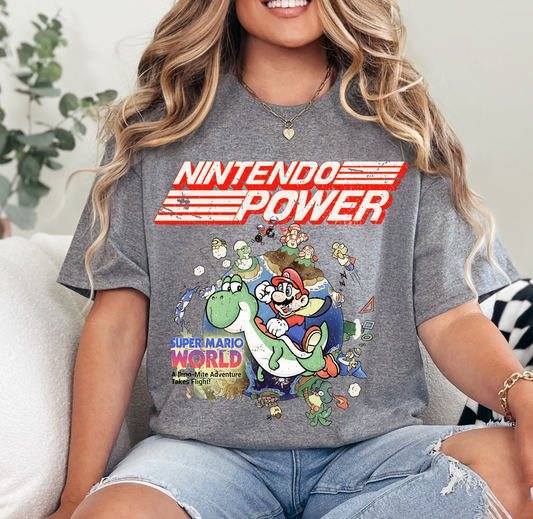 Gildan Softstyle  or Bella Canvas Nintendo Power Shirt/ Youth and Adult Sizes