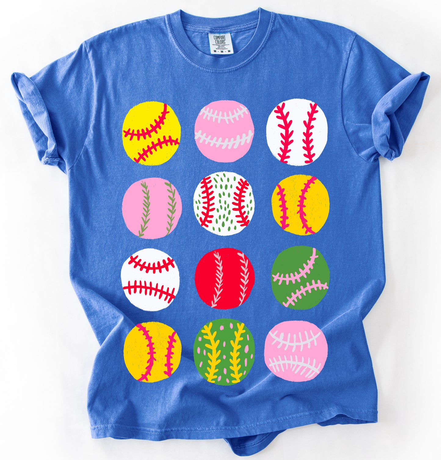 Sweet Summertime Drop - Comfort Colors Cute Baseballs Tee/ Youth and Adult Sizes