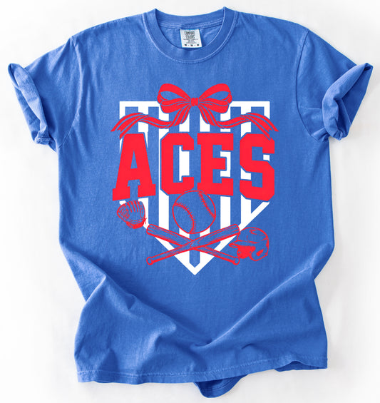 Comfort Colors or Bella Canvas Mississippi Aces Baseball Shirt