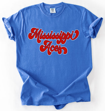 Comfort Colors or Bella Canvas Mississippi Aces Baseball Shirt