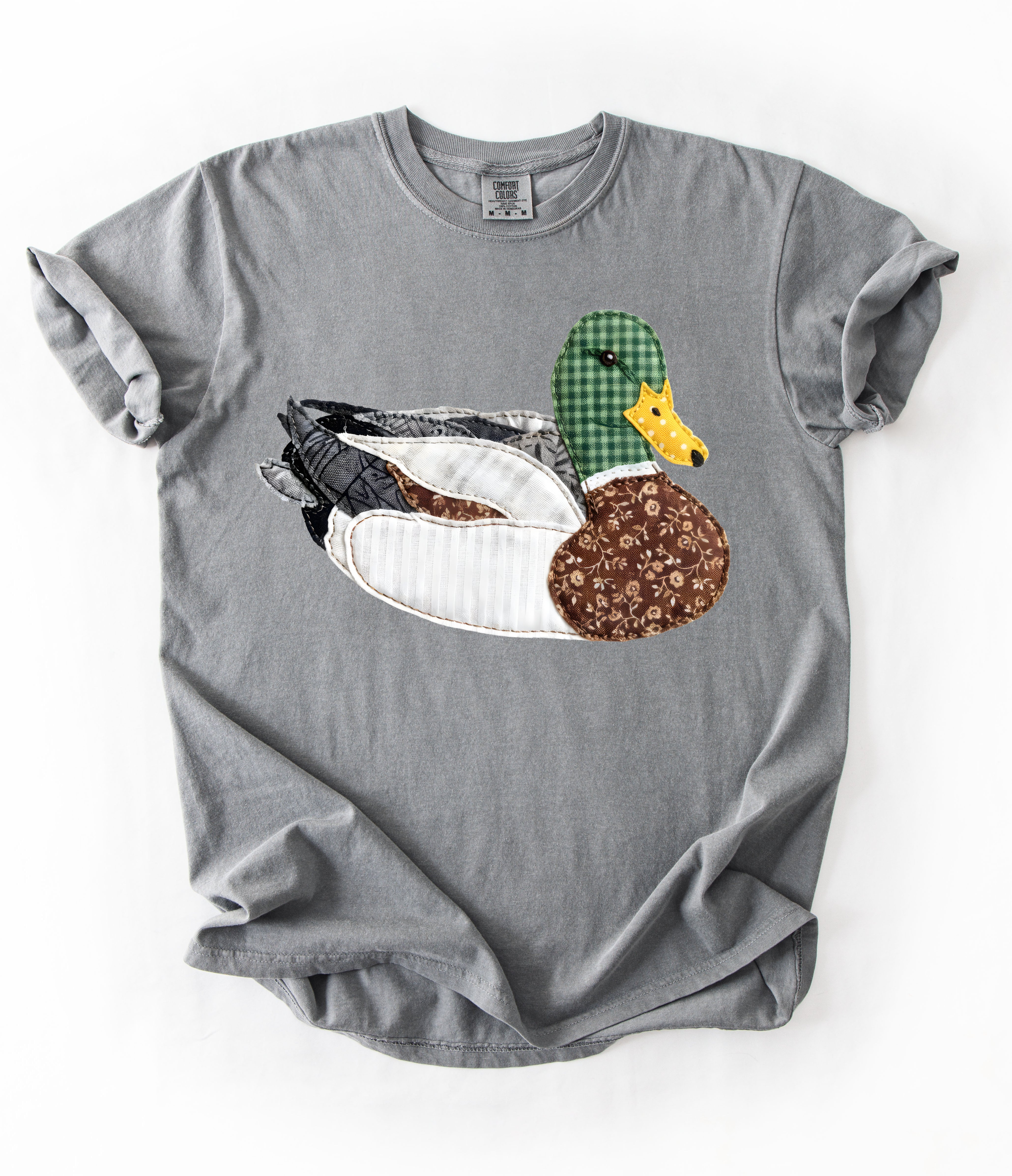 トップス Duck Tee Comfort Colors Faux Applique Duck Tee/ Youth and Adult Sizes