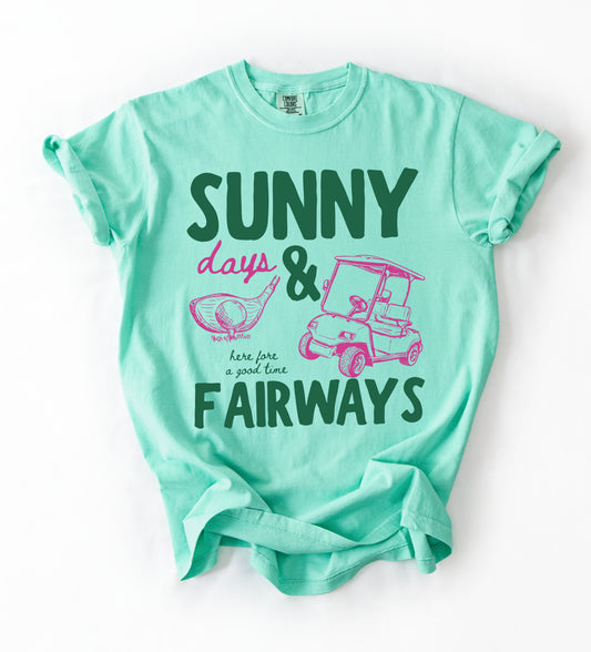 Comfort Colors Sunny Days and Fairways Shirt/ Golf Shirt