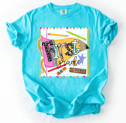 Custom School and Grade Back To School Shirt/ Students or Teachers Shirt/ All Grades Available/  Back To School/ Multiple Color Options
